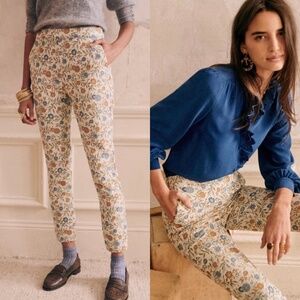 Sezane Floral Print Trousers - Multicolor